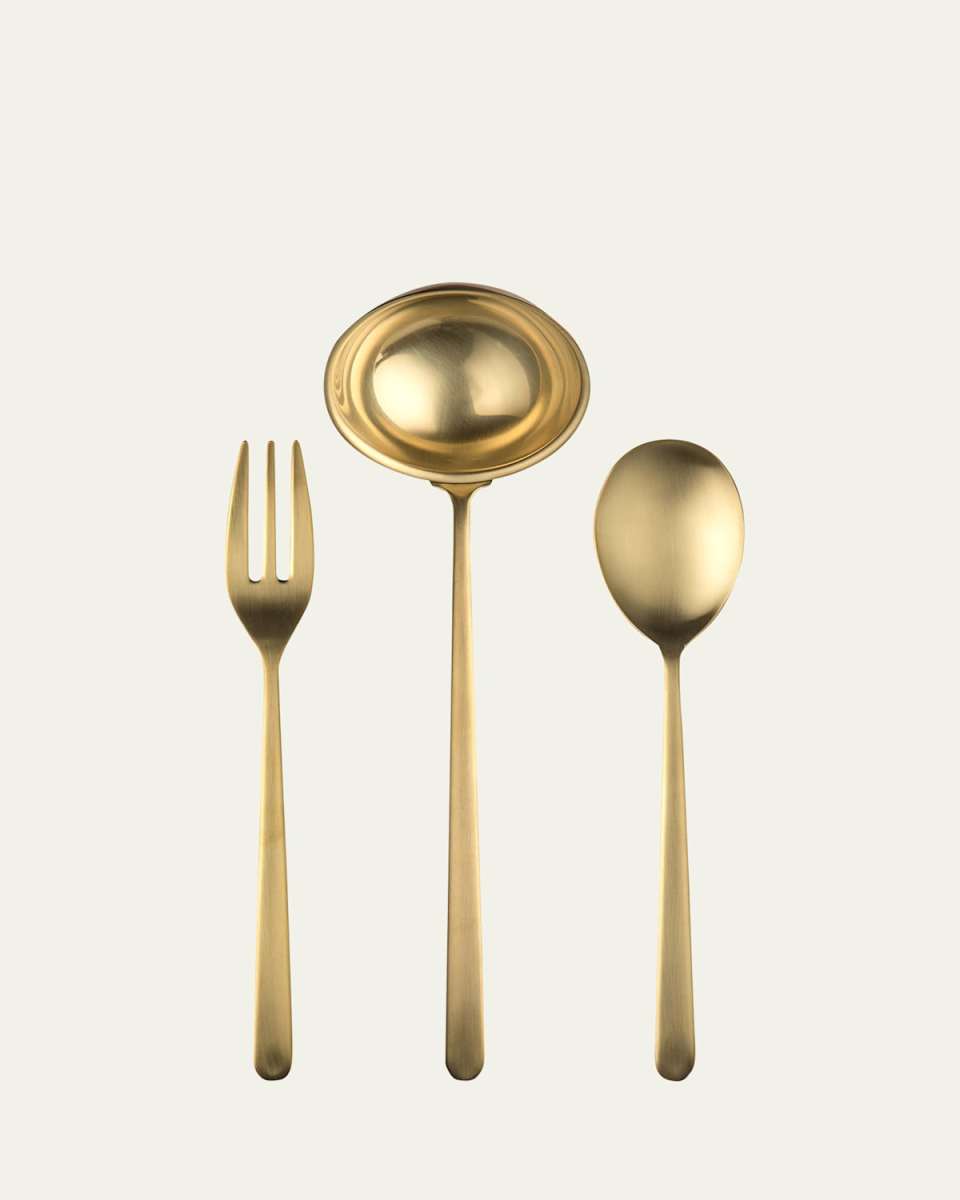 Linea Ice Oro 3-Piece Serving Set